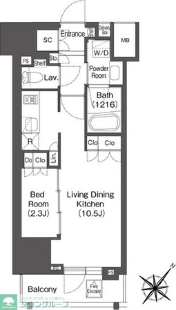 レフィールオーブ代々木の物件間取画像